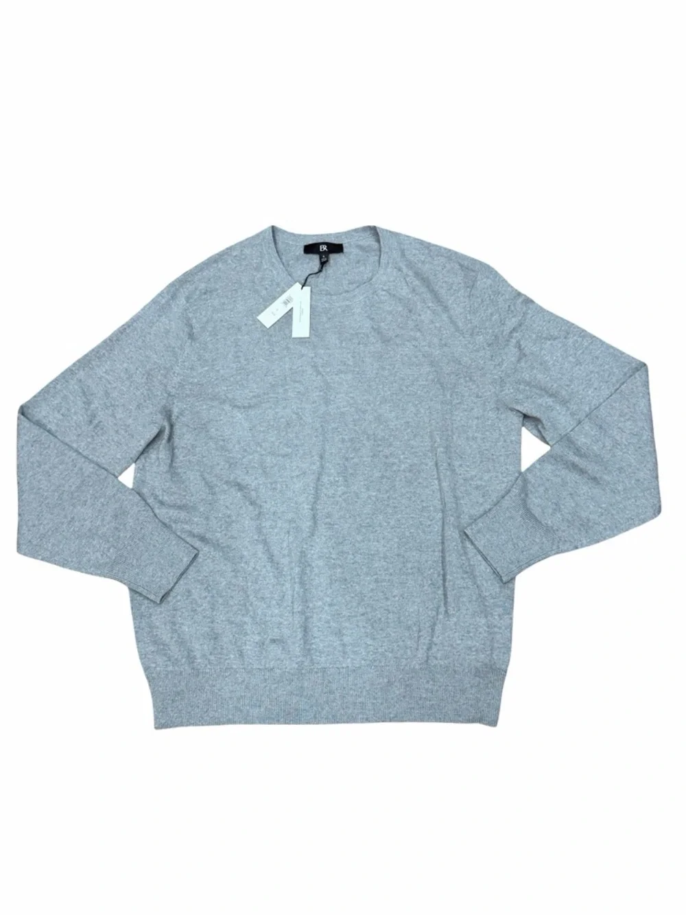 ✨ Banana Republic NWT Men's‎ Merino Wool Crewneck Sweater Heather Gray Size L